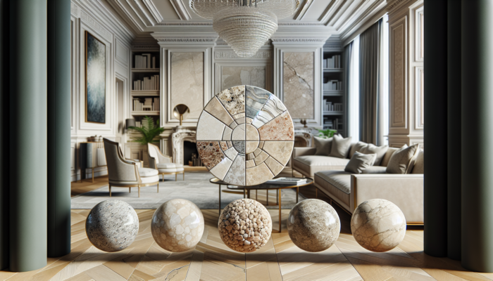 Showcase of filled, unfilled, honed, and polished travertine varieties in an elegant UK home interior.