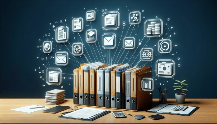 Debt Consolidation Loan Document Organizers: A Comprehensive Guide | DCL A desk with organised folders for loan agreements, payment schedules, and interest rates, representing effective debt management.