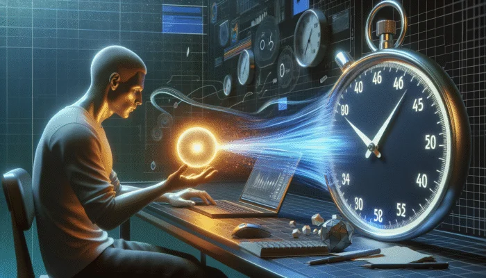 A digital artist utilising TinyPNG to optimise an image, reducing file size and improving load times.