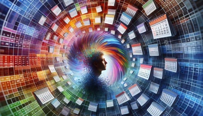 Consolidating Personal Loans Into One: A Smart Move | DCL Consolidating Personal Loans Into One: A person relieved as multiple colourful calendars merge into one, symbolising simplified debt payments.