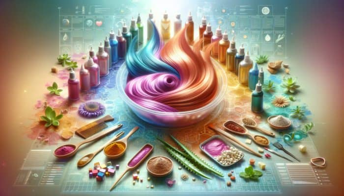 Vibrant hair colouring with organic dyes, natural oils, and nourishing ingredients for safe hair care.