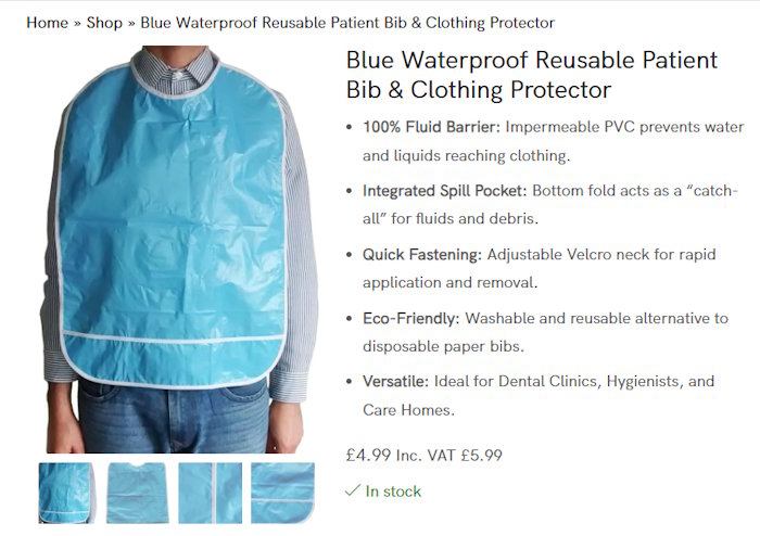 Waterproof Adult Bibs Perfect for Care Homes