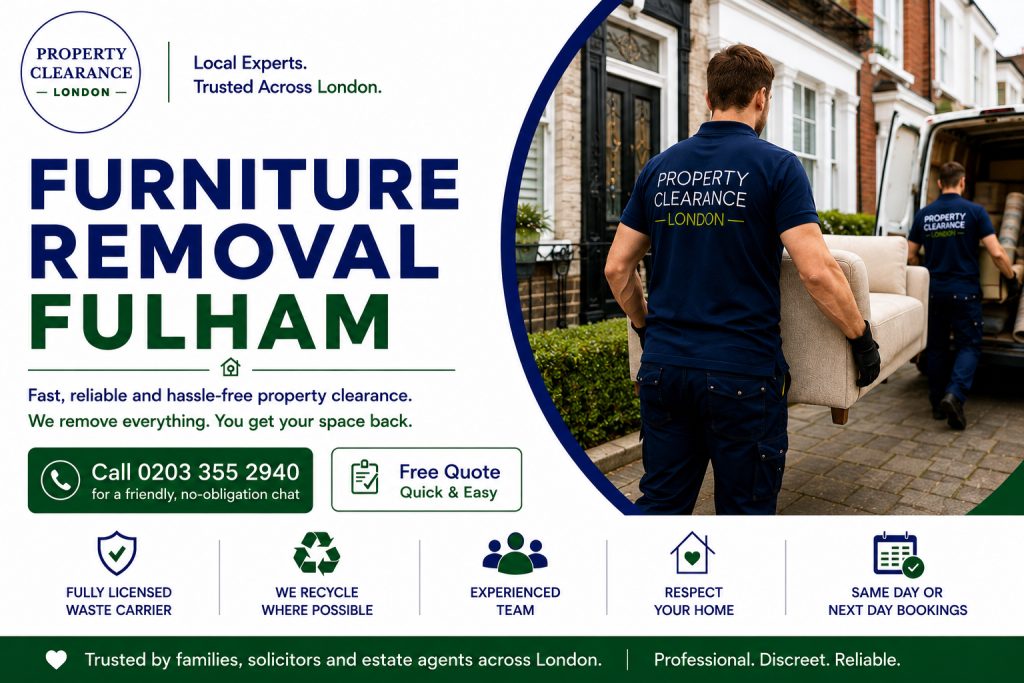 Furniture Removal Services by Experts in Fulham